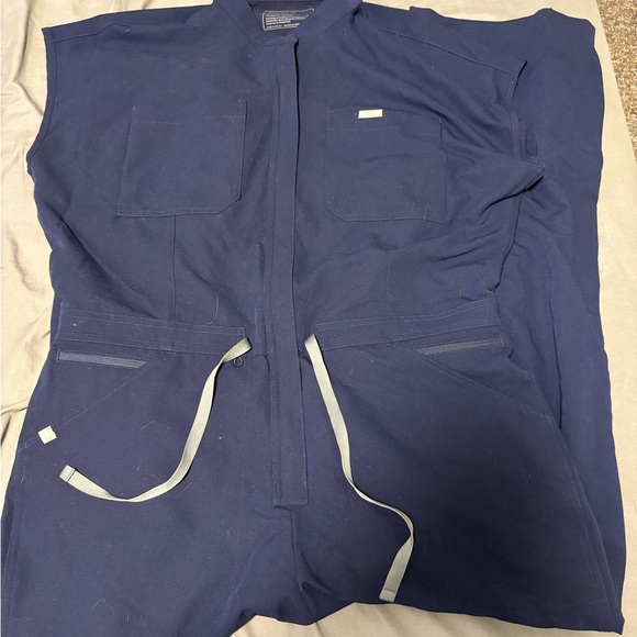 Figs Pants - Figs Navy Scrub Jumpsuit